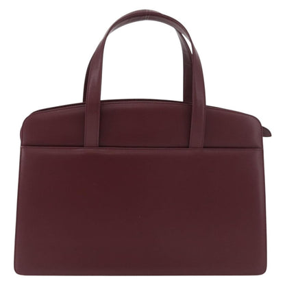 Burberry BURBERRY Hand Bag Leather Bordeaux Silver Authentic 181526