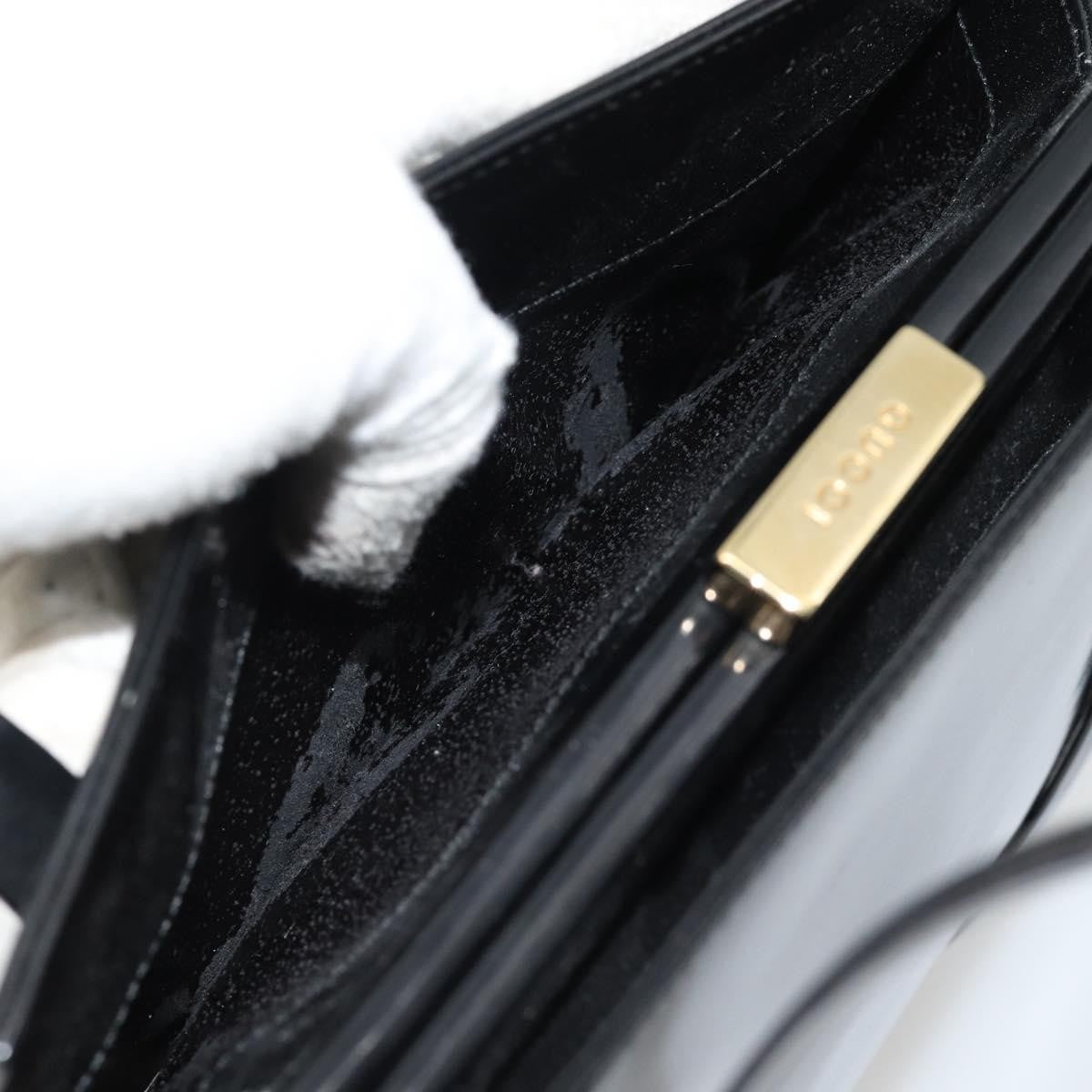Gucci GUCCI Tote Bag Patent leather Black Gold 001 781 1735 Authentic bs35287