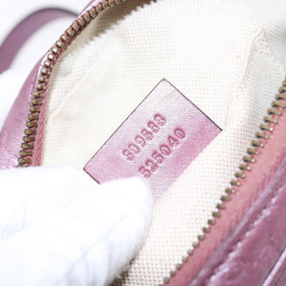 Gucci GUCCI Micro GG Canvas Guccissima Bag Leather Pink Gold 309538 Authentic sw1136