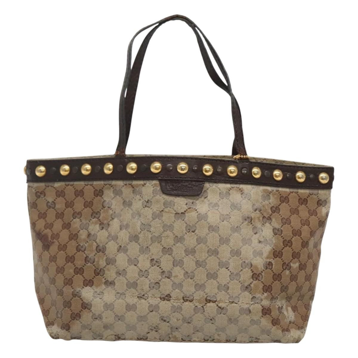 Gucci GUCCI GG Crystal Tote Bag Beige 207291 Authentic MX192