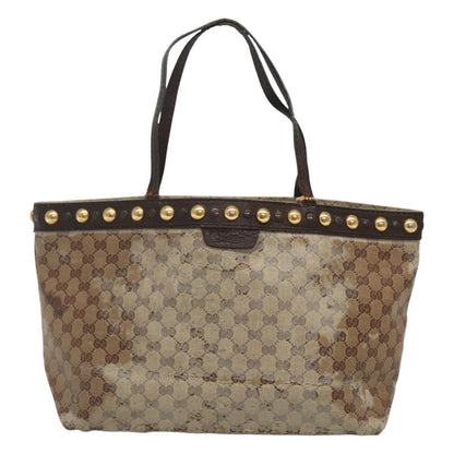 Gucci GUCCI GG Crystal Tote Bag Beige 207291 Authentic MX192