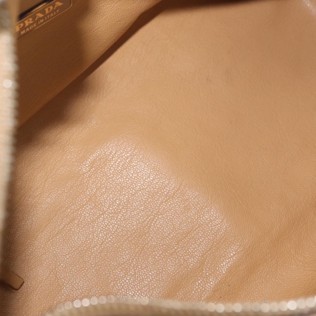 Prada PRADA Shoulder Bag Leather Brown Gold Authentic 172272