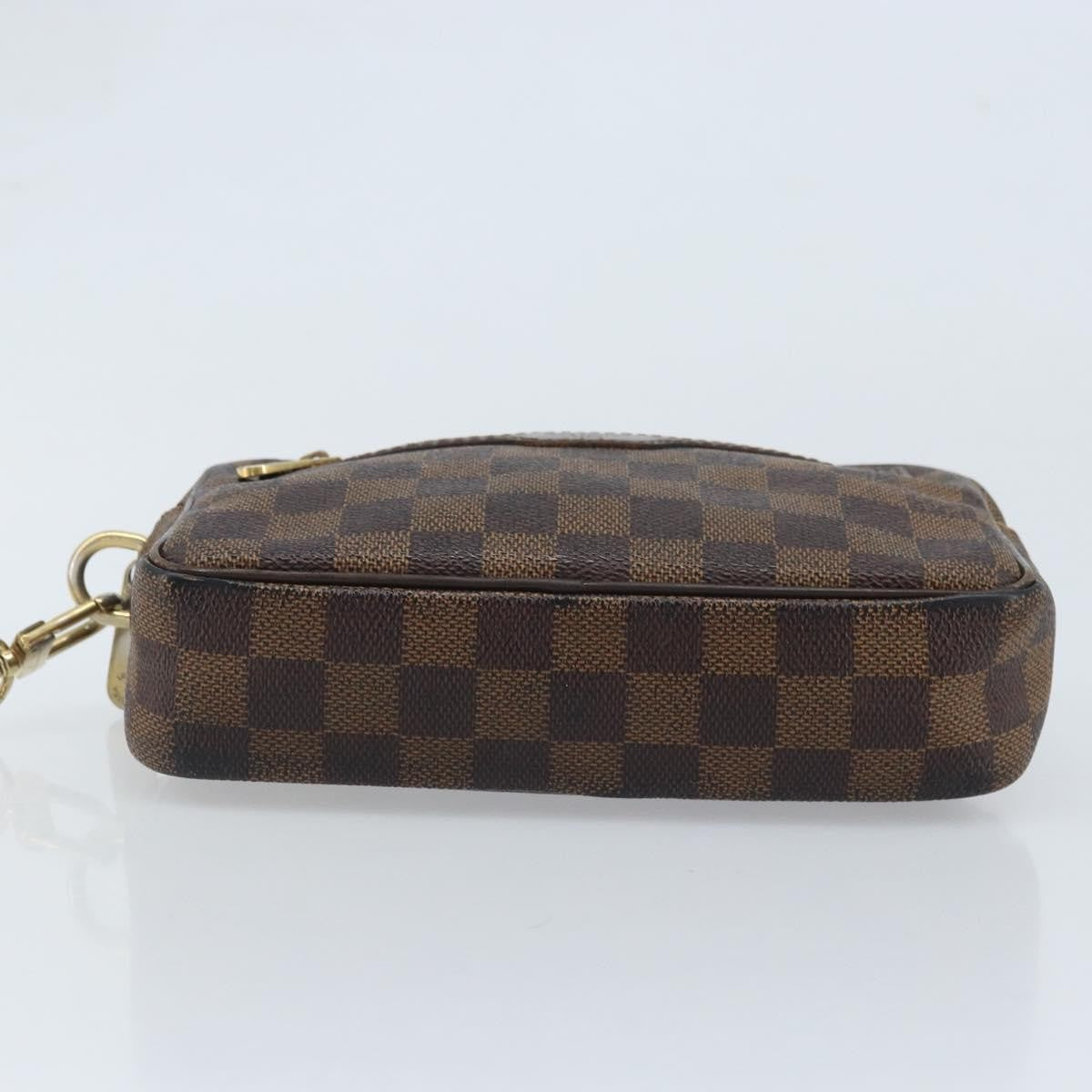 Louis Vuitton LOUIS VUITTON Damier Ebene Pochette Billets Macau Clutch Bag N61739 Authentic BA11690