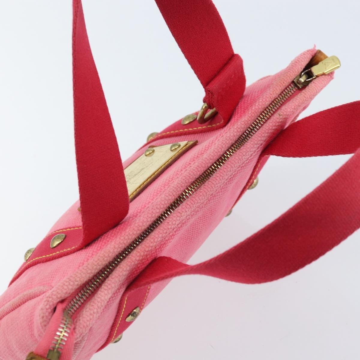 Louis Vuitton LOUIS VUITTON Antigua Cabas PM Hand Bag Rouge Pink M40088 LV Authentic ka2366