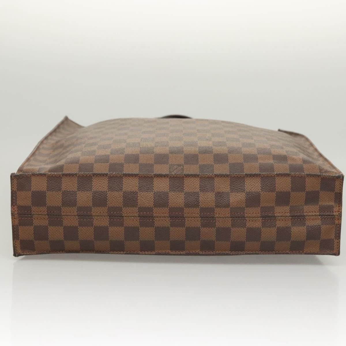 Louis Vuitton LOUIS VUITTON Damier Ebene Sac Plat Hand Bag N51140 LV Authentic 118710