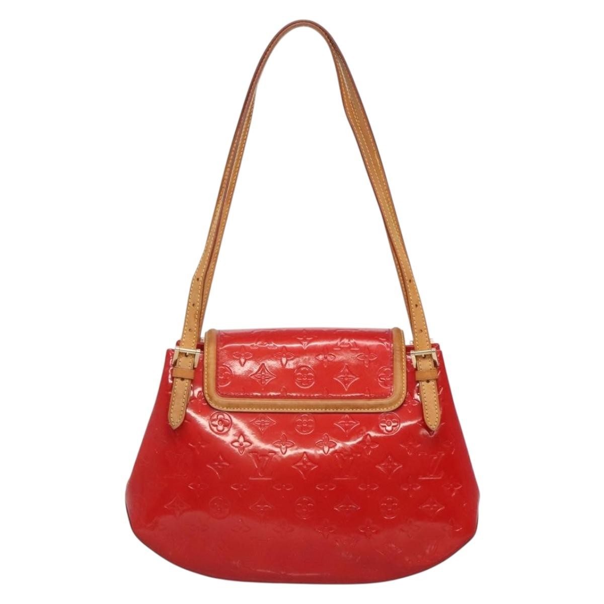 Louis Vuitton LOUIS VUITTON Monogram Vernis Biscayne Bay GM Bag Rouge M91287 LV Authentic 139917