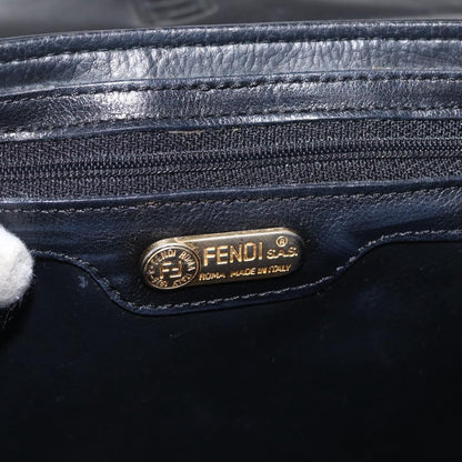 Fendi FENDI Hand Bag Leather Black Gold Authentic 169891