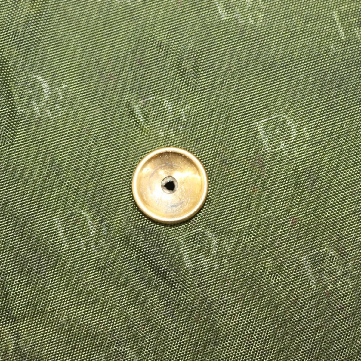 Dior Christian Dior Shoulder Bag Nylon Khaki Gold Authentic 151997