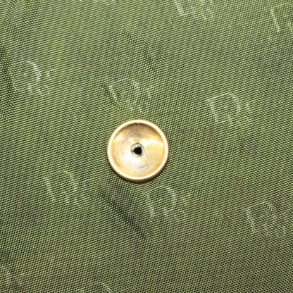 Dior Christian Dior Shoulder Bag Nylon Khaki Gold Authentic 151997