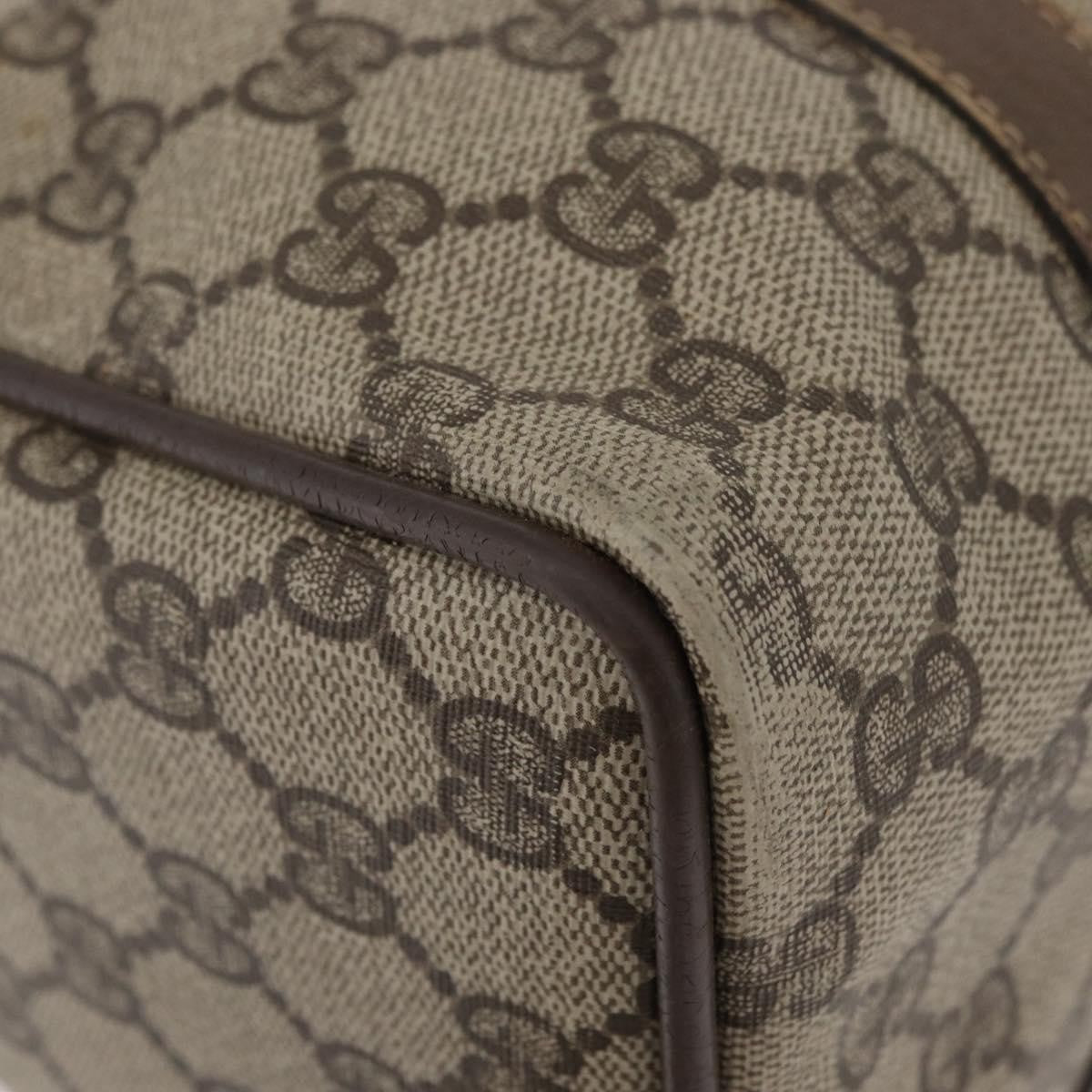 Gucci GUCCI GG Supreme Web Sherry Line Boston Bag PVC Beige Gold 40 02 006 Authentic BAZ556