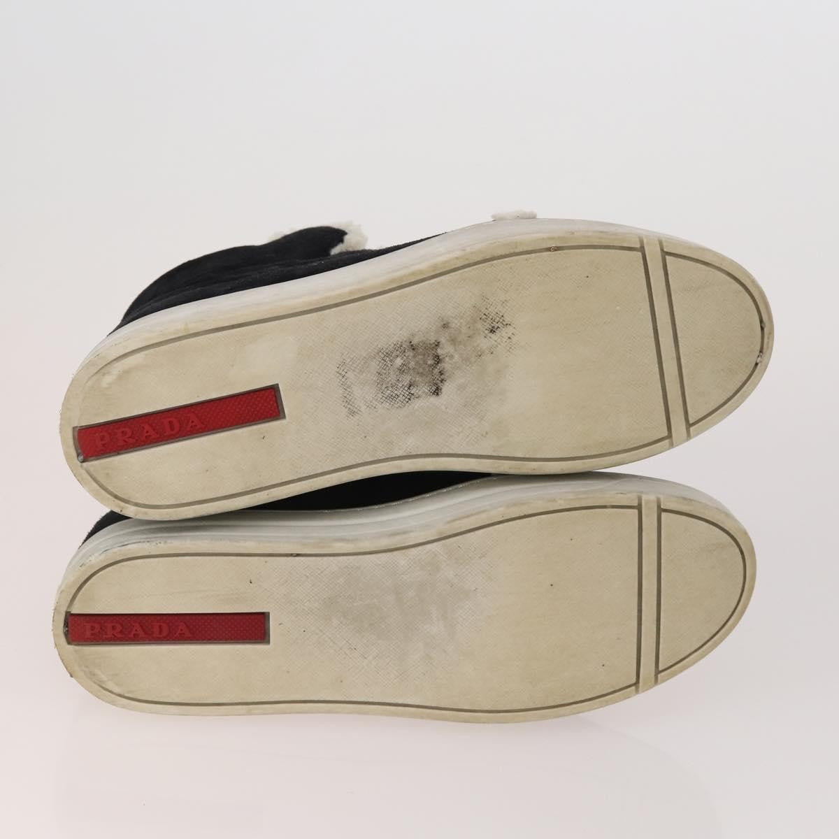 Prada PRADA Shoes Suede Leather 5 Set Brown black Authentic 174775 Bag