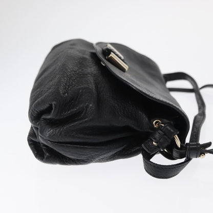 Chloé Chloé Chloe Lily Hand Bag Leather 2way Black Gold Authentic BA8650
