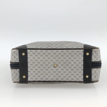 Gucci GUCCI Micro GG Supreme Hand Bag PVC Navy Gold 002 39 4330 Authentic fm5279