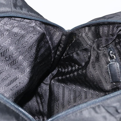 Prada PRADA Tote Bag Nylon Black Silver Authentic 175704