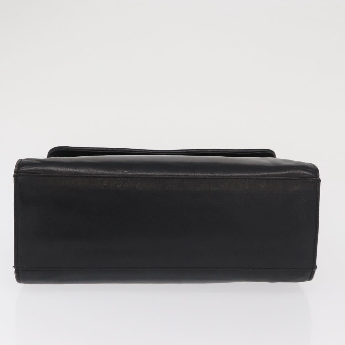 Fendi FENDI Hand Bag Leather Black Gold Authentic 169891