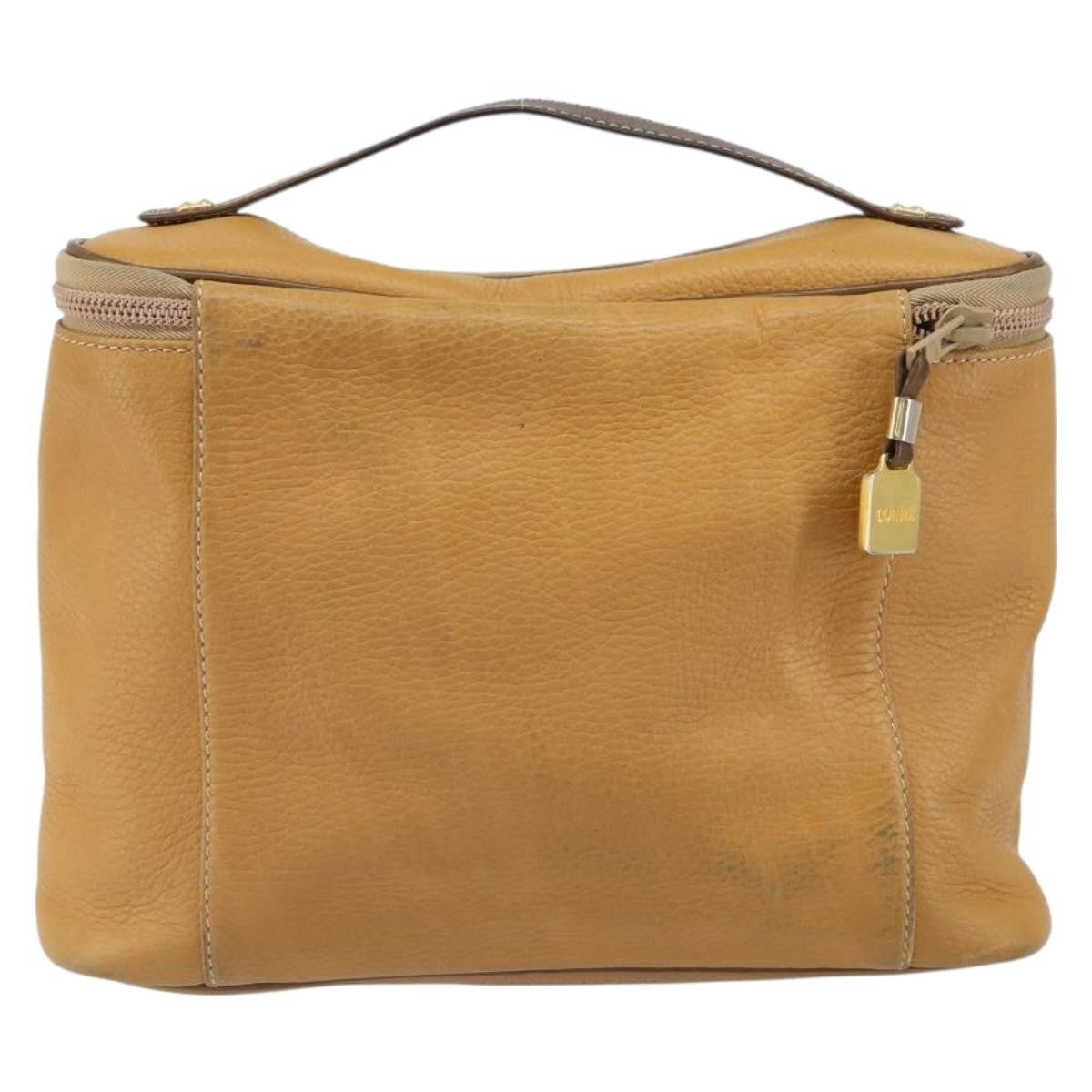 Loewe LOEWE Hand Bag Leather Beige Gold Authentic 165106