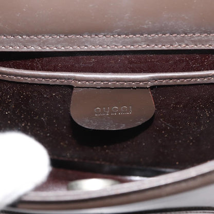 Gucci GUCCI Hand Bag Patent leather Brown Authentic ar13416