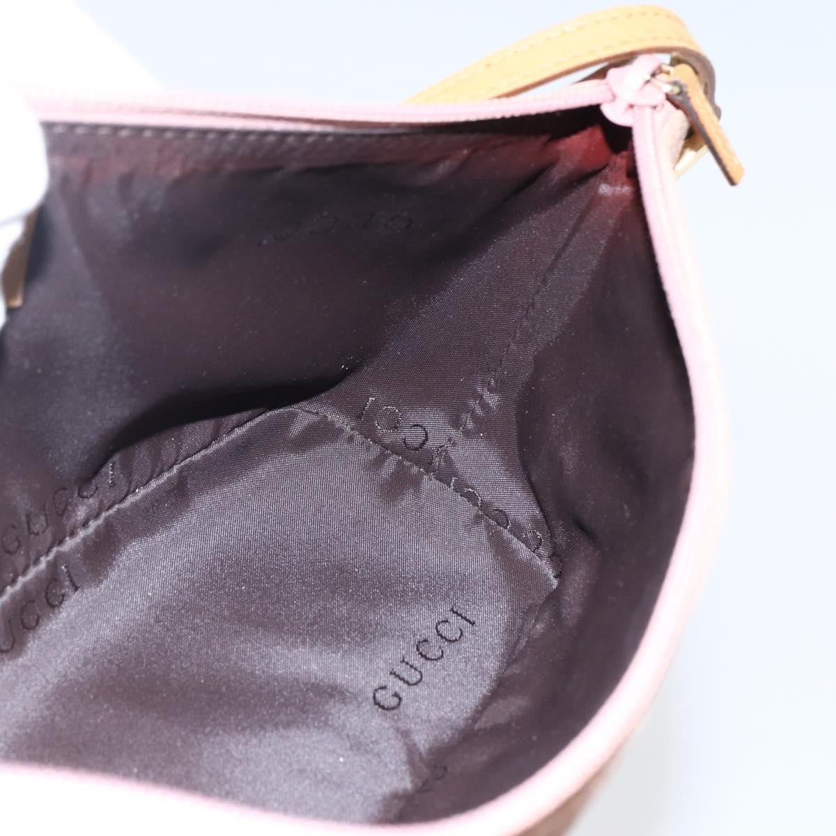 Gucci GUCCI Accessory Pouch Suede Pink Gold 039 1103 Authentic 173549 Bag