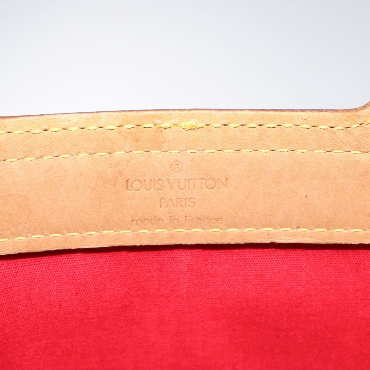 Louis Vuitton LOUIS VUITTON Monogram Vernis Stanton Tote Bag Red M91078 LV Authentic EC405