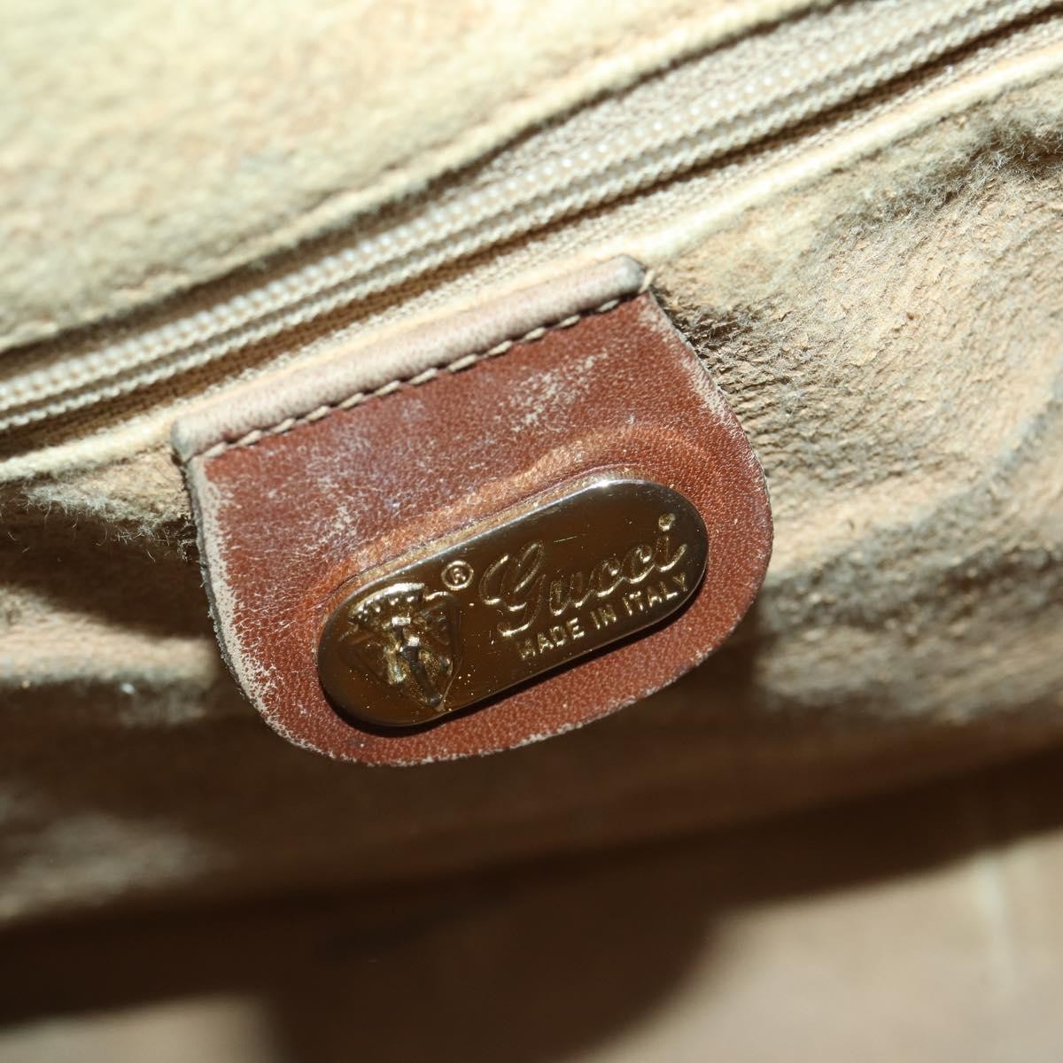 Gucci GUCCI Micro GG Supreme Web Sherry Line Bag PVC Beige 002 58 4422 Authentic 160595