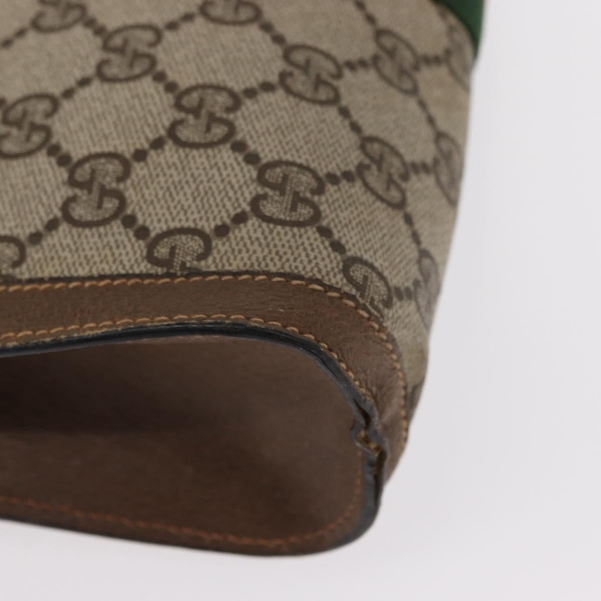 Gucci GUCCI GG Supreme Web Sherry Line Clutch Bag PVC Beige Gold 89 01 006 Authentic 155387