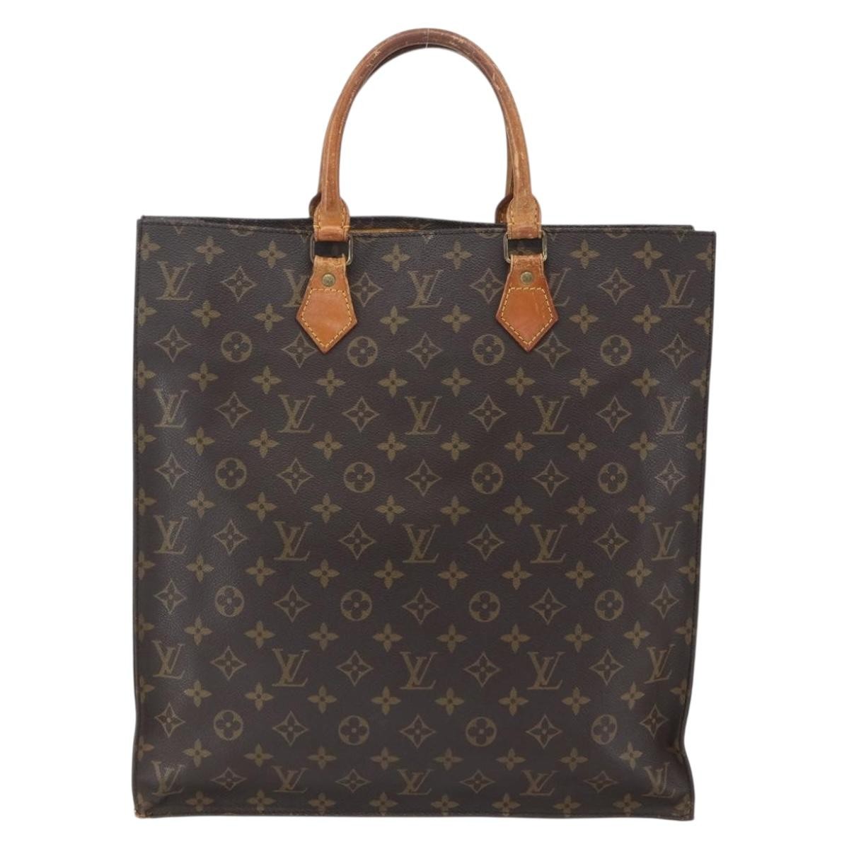 Louis Vuitton LOUIS VUITTON Monogram Sac Plat Hand Bag M51140 LV Authentic 162736