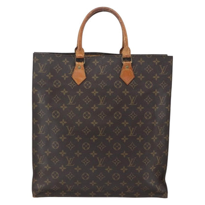Louis Vuitton LOUIS VUITTON Monogram Sac Plat Hand Bag M51140 LV Authentic 162736