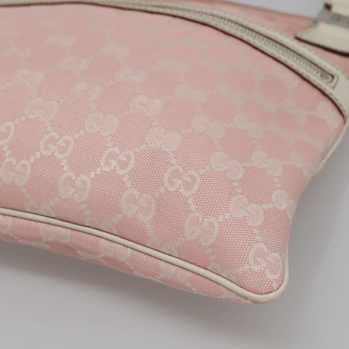 Gucci GUCCI GG Canvas Sherry Line Tote Bag Pink Silver 145809 Authentic 141943