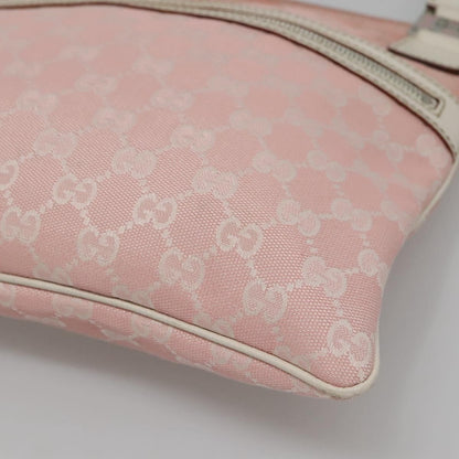 Gucci GUCCI GG Canvas Sherry Line Tote Bag Pink Silver 145809 Authentic 141943