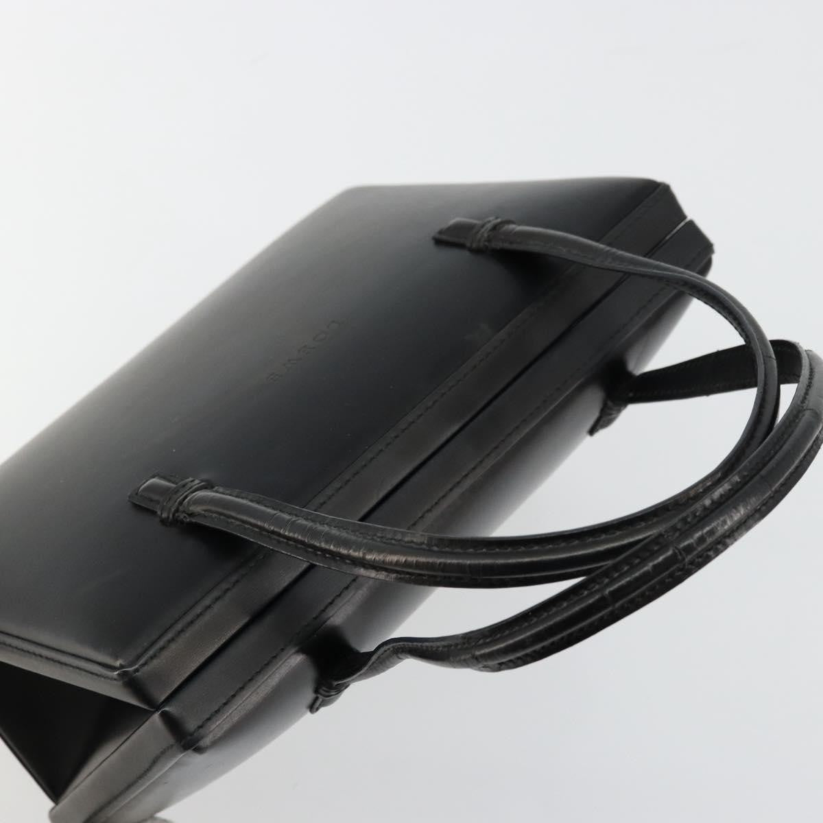 Loewe LOEWE Hand Bag Leather Black Gold Authentic bs34657