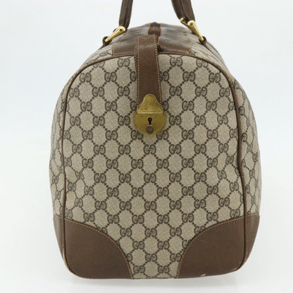 Gucci GUCCI GG Supreme Web Sherry Line Bag PVC Beige Gold 001 25 424 Authentic mr1686
