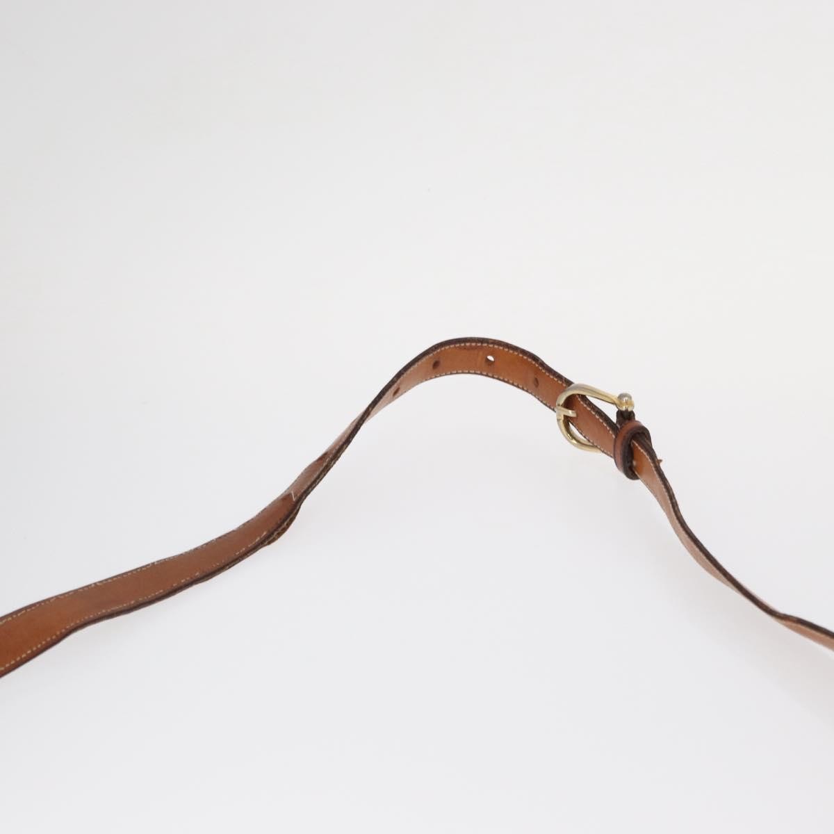 Celine CELINE Macadam Canvas Shoulder Bag PVC Beige Gold Authentic ka119