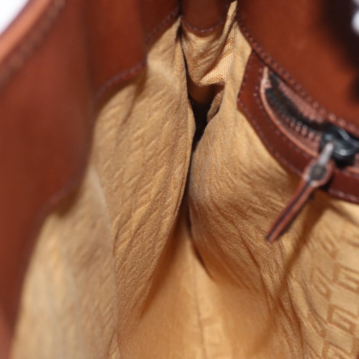 Gucci GUCCI Shoulder Bag Leather Brown 105374 Authentic 156795