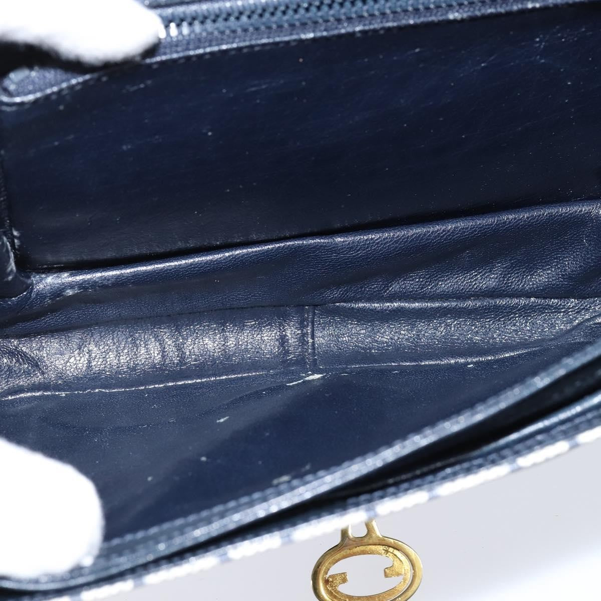 Gucci GUCCI GG Supreme Shoulder Bag PVC Navy Gold Authentic 147854