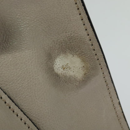 Prada PRADA Hand Bag Leather 2way Beige Silver Authentic am7940