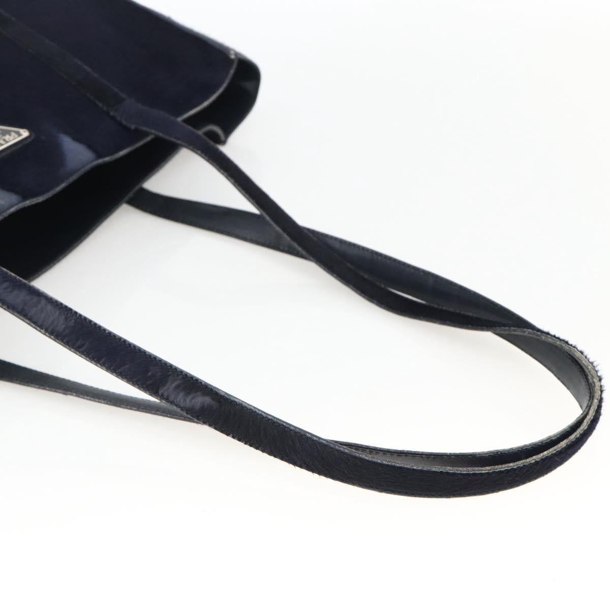 Prada PRADA Tote Bag Harako leather Navy Authentic 167194