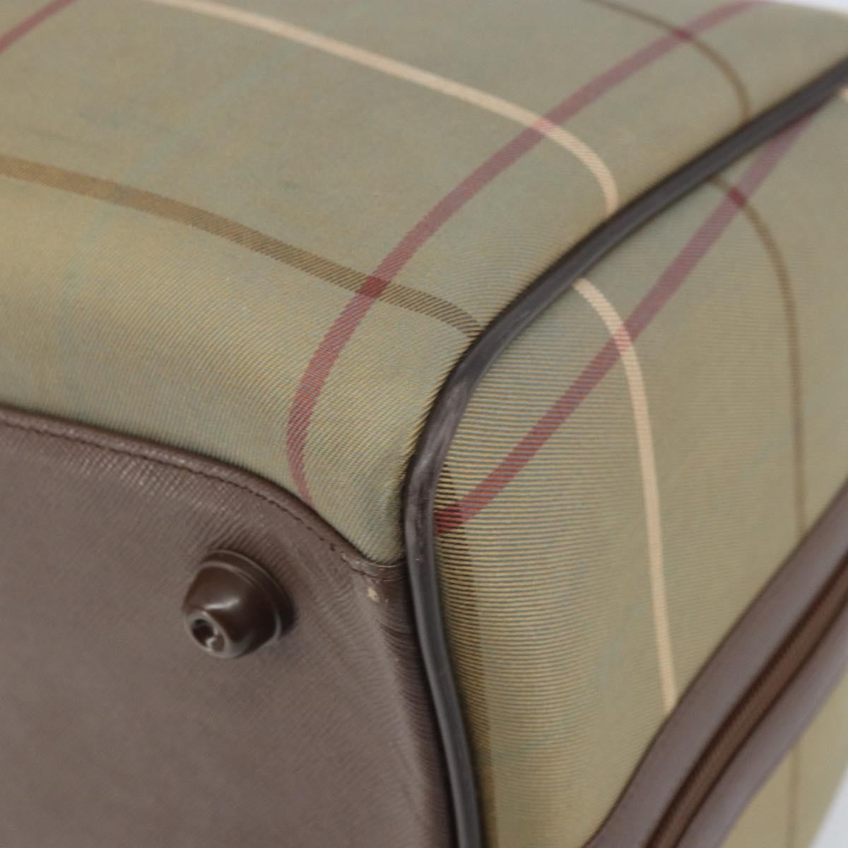 Burberrys Burberrys Nova Check Boston Bag Canvas Beige Gold Authentic ep13303