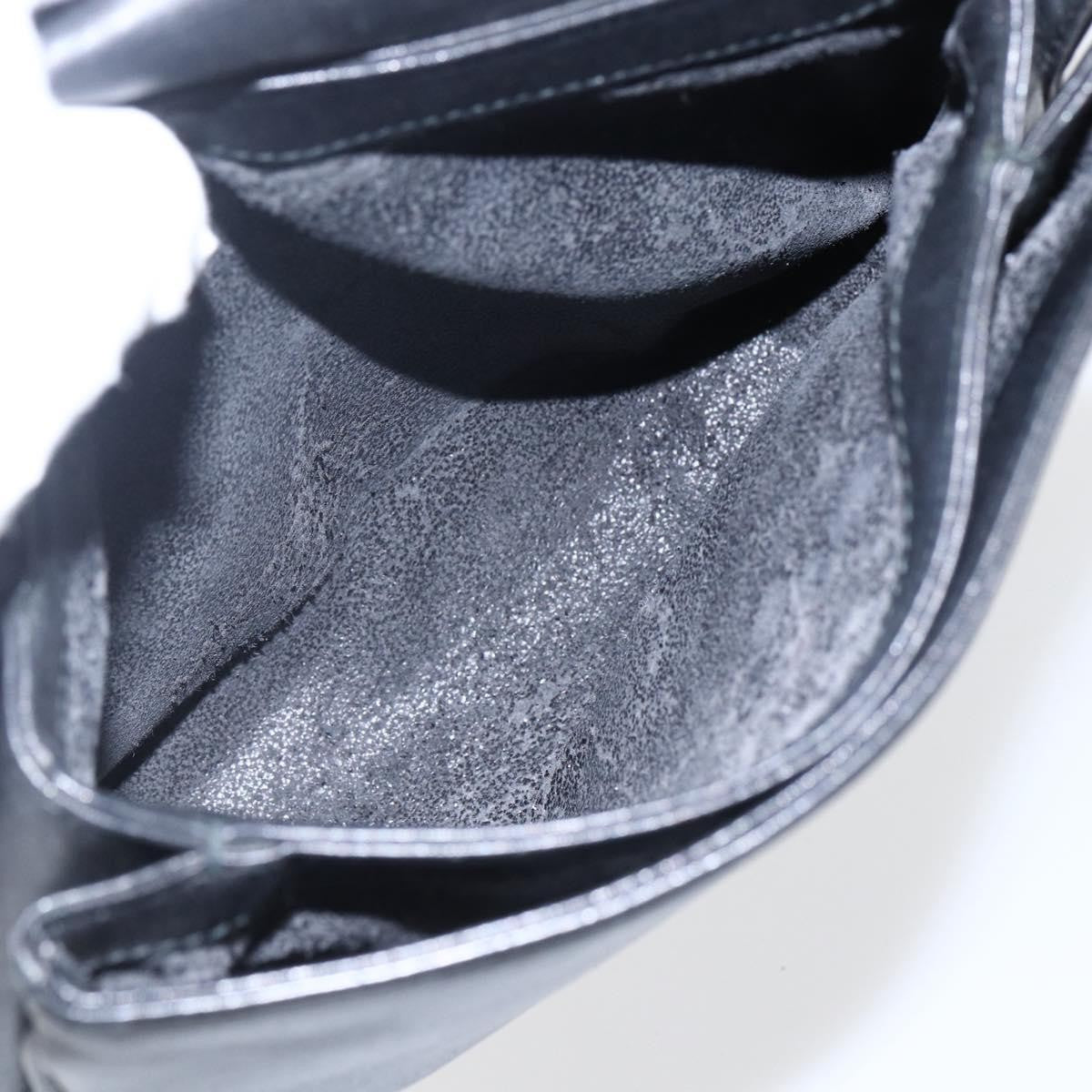 Gucci GUCCI Shoulder Bag Leather Black Silver 001 2214 Authentic ep13226