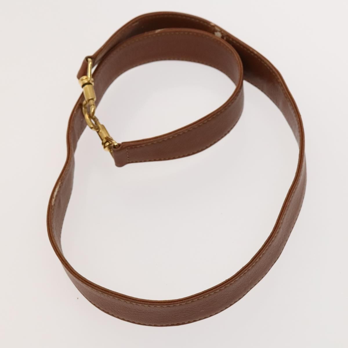 Gucci GUCCI Bamboo Hand Bag Leather 2way Brown Gold 001 3444 1638 Authentic th5971