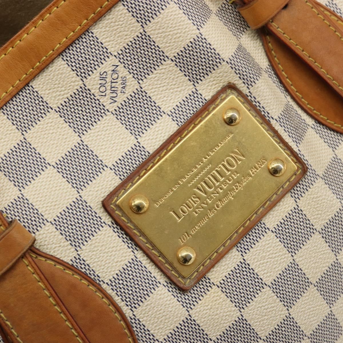 Louis Vuitton LOUIS VUITTON Damier Azur Hampstead MM Tote Bag N51206 LV Authentic ep14515