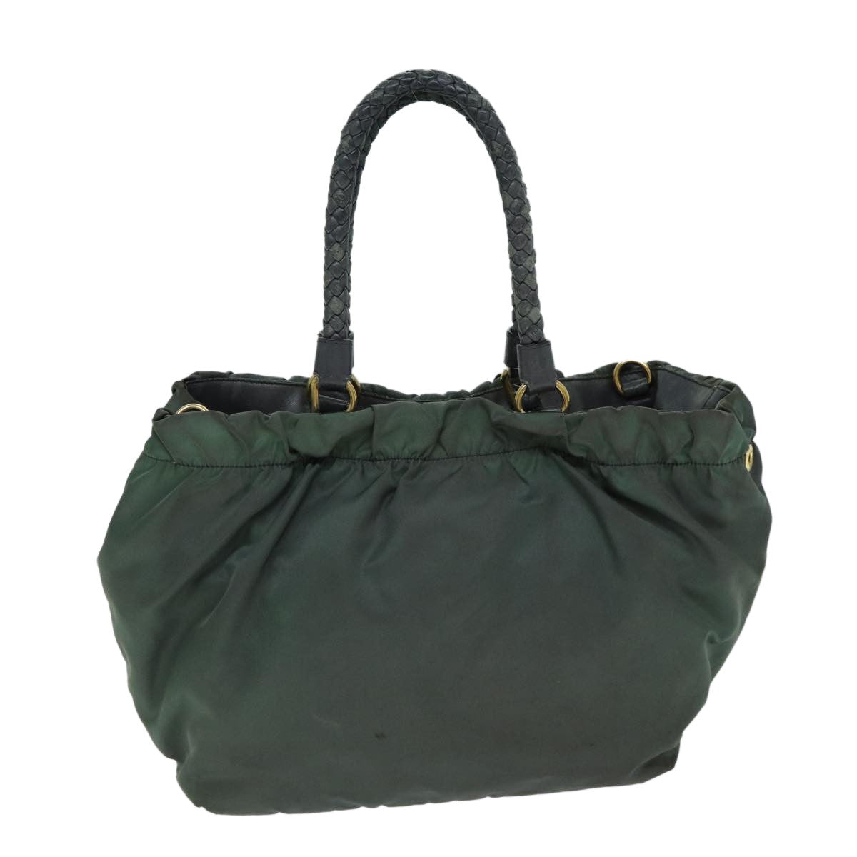 Prada PRADA Hand Bag Nylon 2way Khaki Authentic 77763