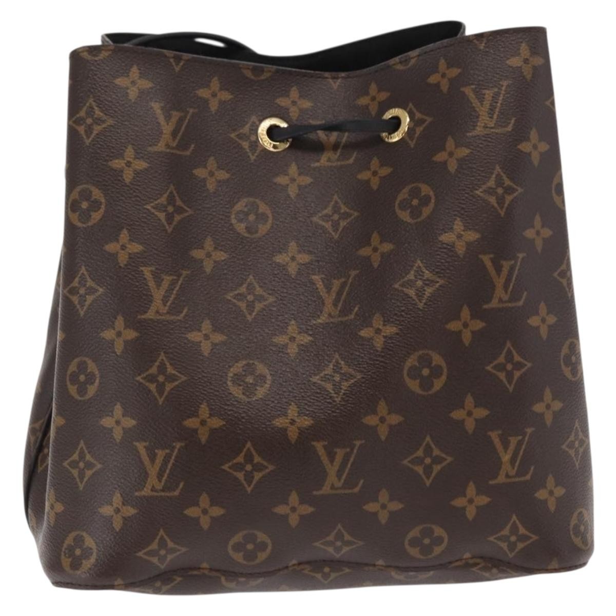Louis Vuitton LOUIS VUITTON Monogram Neonoe Shoulder Bag Black M44020 LV Authentic ka1907