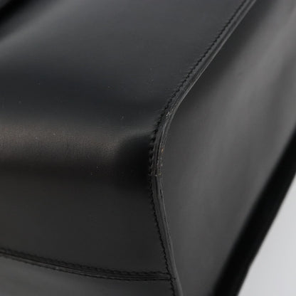 Celine CELINE Vanity Cosmetic Pouch Leather Black Gold Authentic 179213 Bag