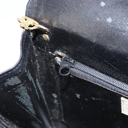 Givenchy GIVENCHY Chain Hand Bag Leather Black Gold Authentic 172216