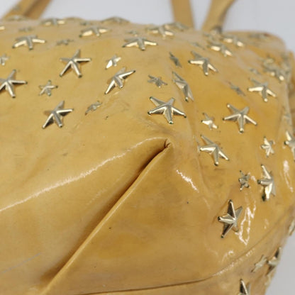Jimmy Choo Jimmy Choo Studs Tote Bag Enamel Yellow Gold Authentic bs31691