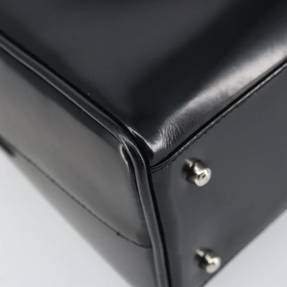 Gucci GUCCI Hand Bag Patent leather Black Silver 000 1274 0505 Authentic ep12647