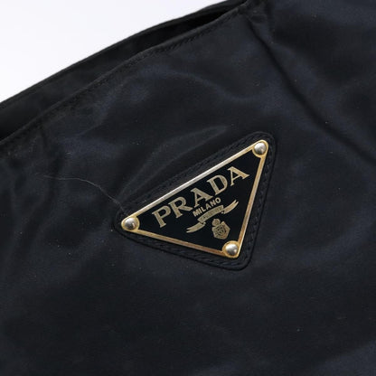 Prada PRADA Hand Bag Nylon Navy Gold Authentic 141629