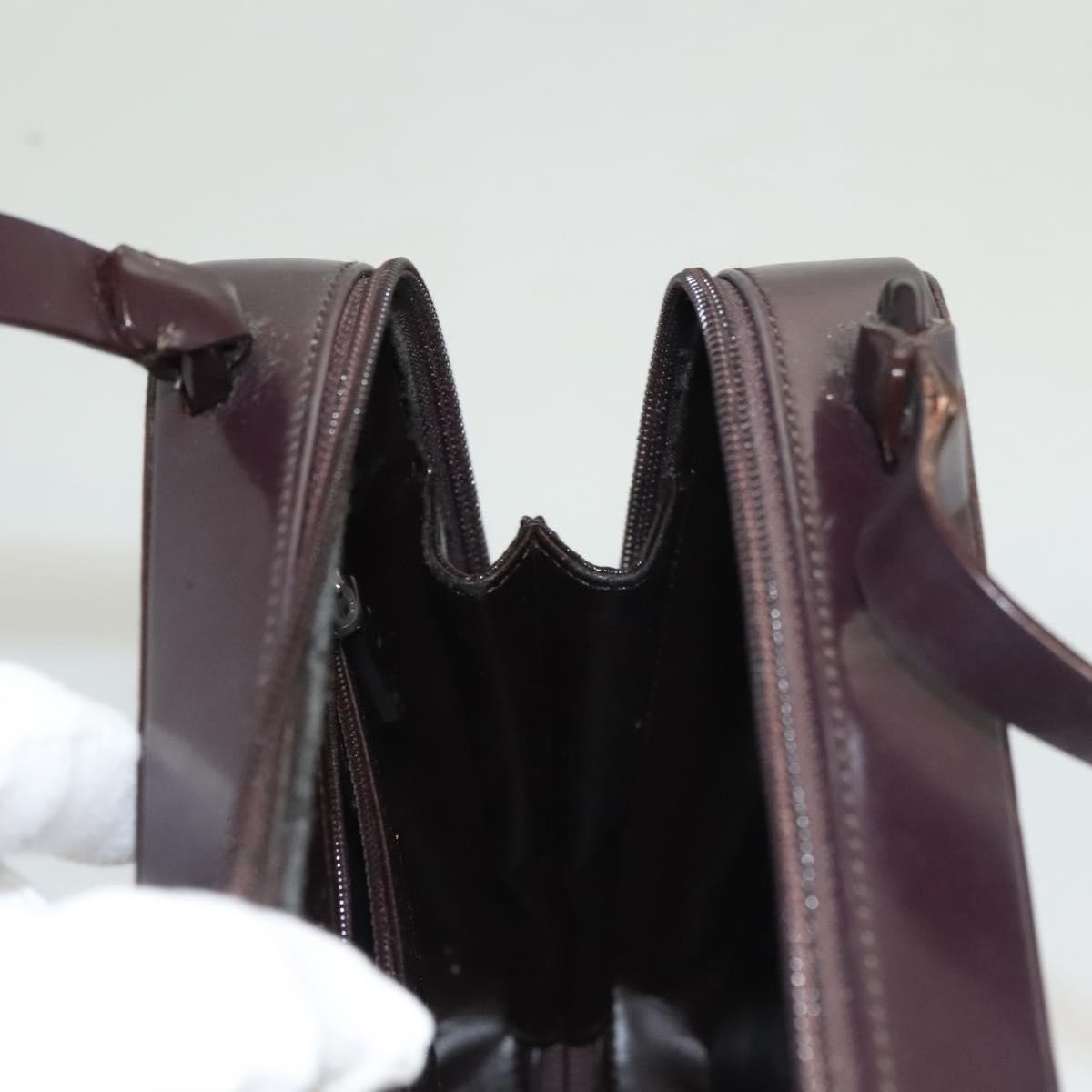 Gucci GUCCI Shoulder Bag Enamel Outlet Purple 001 3091 3754 Authentic bs28276