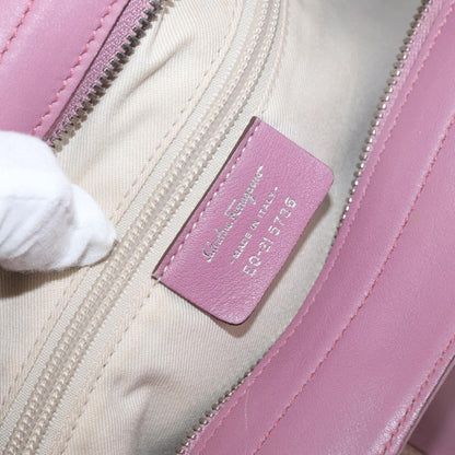 Salvatore Ferragamo Salvatore Ferragamo Gancini Tote Bag Leather Pink Silver Authentic BAZ427