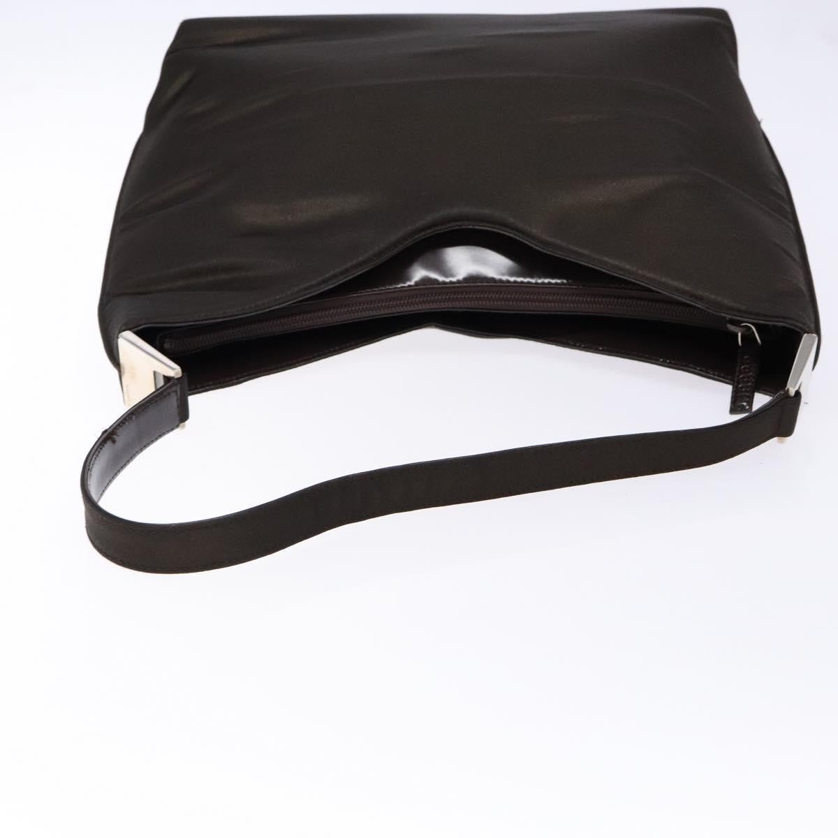 Gucci GUCCI Shoulder Bag Nylon Brown Silver 001 3017 Authentic 135184